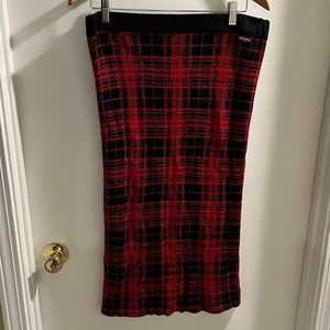 Torrid Empire Plaid Pencil Midi Skirt